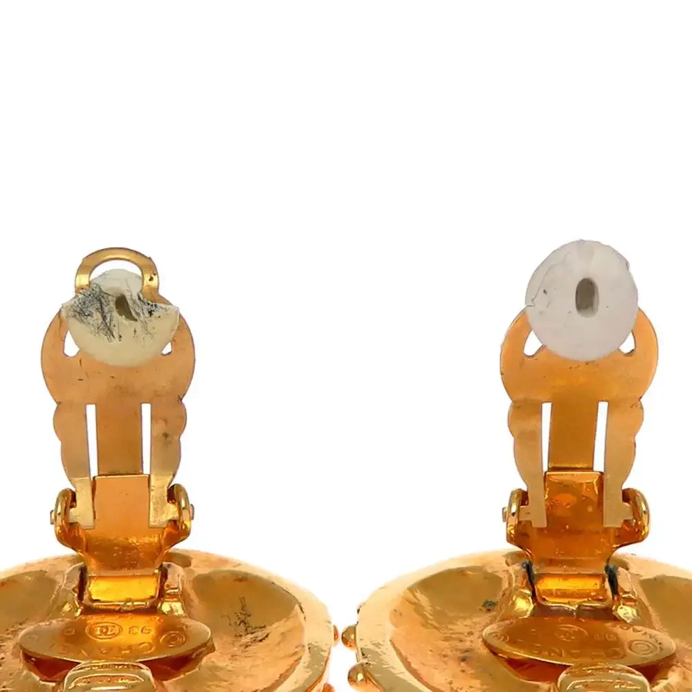 Chanel Cc Logo Clip-On Earrings Metal #207076C95B